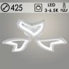Люстра LI09822A/3 PR WT белый 60Вт LED 3000-6500K d425 ИК ПДУ+диммер HN23 (светодиодная)