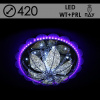 Люстра 70223/420 хром 3х40Вт E27 LED-WT+PURPLE ПДУ d420 пластм. лист LNGSH19