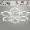 Люстра LI08838/6B PR WT белый 84Вт LED 3000-6500K d595 ИК ПДУ+диммер HN22 (светодиодная)