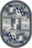 Ковер SILVER d182 (2х4м) овал серый-голуб. (MERINOS/Россия)