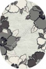 Ковер SILVER D227 (1,5х4м) овал серый (MERINOS/Россия)