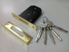 Замок врез. б/руч. MARLOK 955-F PB золото черный корпус 5крест.кл. пр. риг. (011381)