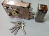 Замок накладной DOOR LOCK 9219-310 AC медь 5перф.кл. 2 рит. ЗЩ