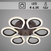 Люстра LI8839/6B COF кофе 72Вт LED 4000-6500К d540 ПДУ+диммер (светодиодная)