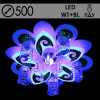 Люстра 70501/500/5+1 WT+FGD белый+золото 5х40Вт E27+6Вт+45Вт LED WT+Blue ПДУ d500 LNGSH20