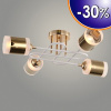 Люстра GH35296/4 WT+FGD белый+золото 4х60Вт E27 d600 h170 KK23
