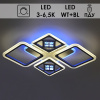 Люстра 55491/2+2 WT белый 2x78Вт+18Вт WT+Blue LED 3000K-6500K ПДУ диммер d720 SDA20