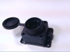 Розетка 1-м Standart-Luxe IP44 с/з каучук брызгозвщ. крышка (10/100in) (LMA059)