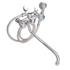 Смеситель д/я ванны Quartz 9861 (HB03) дл. излив резин. кран-буксы 3/8" хром (566-110)