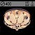 Люстра 55580/400 CR хром 4х40Вт E14 LED-RBP ПДУ d400 h210