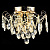Люстра XE4030/4 FGD золото+хрусталь 4х40Вт E14+4x2Вт LED d400 h330 HN20
