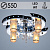 Люстра 5235/550/4+1 4х40Вт Е14 4х1Вт MR11 ПДУ LED-WT d550 SDA19