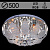 Люстра 5967/500 CR хром 5х40Вт E14 LED RGB ПДУ d500 SDA19