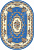 Ковер LAGUNA 5444 (1,4х2м) овал син. (MERINOS/Россия)