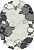 Ковер SILVER D227 (1,5х4м) овал серый (MERINOS/Россия)