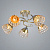 Люстра XA1206/5 GD+CR золото+белый 5х60Вт E27 d580 h260 crst HN20
