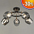 Люстра N5288/5 COFFEE+FGD кофе+золото 5х60Вт E27 d630 h255 QH22