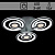 Люстра X20341/3 BK черный LED 110Вт 3000-6000K ПДУ диммер d530 MGF20