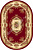 Ковер VALENCIA D007 (1,5х2,3м) овал красн. (MERINOS/Россия)