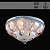 Люстра 76523/600 хром 9х60Вт E27 LED-WT ПДУ d600 HN18
