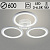 Люстра LI08448B/3 PR WT белый 84Вт LED 3000-6500K d600 ИК ПДУ+диммер HN22 (светодиодная)