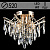 Люстра XE4072/4 FGD золото+хрусталь 4х60Вт E14+8x6Вт LED d520 h400 ПДУ HN21