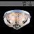 Люстра 76521/400 хром 4х60Вт E27 LED-WT ПДУ d400 HN18