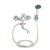 Смеситель LILY 3513 для ванны дл. изогн. излив керам картридж 35 мм хром CRYSTAL mix 562-045